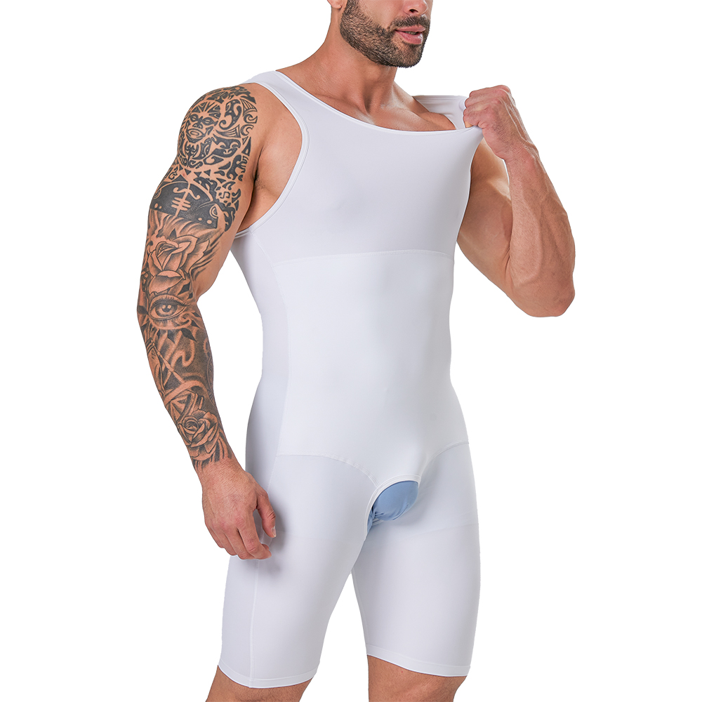 Shapewear Bodysuit Firm - 2024 Neueste Herren-Ganzkörperformer-Unterwäsche, Kompressions-Body für Bauchkontrolle,